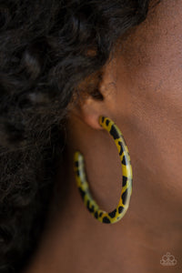 Paparazzi Earrings HAUTE-Blooded - Yellow
