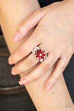 Load image into Gallery viewer, Paparazzi Rings Brilliantly Blooming - Red
