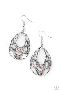 Paparazzi Earrings Malibu Macrame - Pink