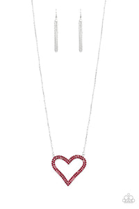 Paparazzi Necklaces Pull Some HEART-strings - Red