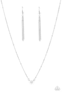 Paparazzi Necklaces Heartbeat Bling - White