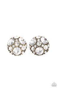 Paparazzi Earrings Diamond Daze brass