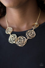 Load image into Gallery viewer, Paparazzi Necklaces Rosy Rosette - Gold
