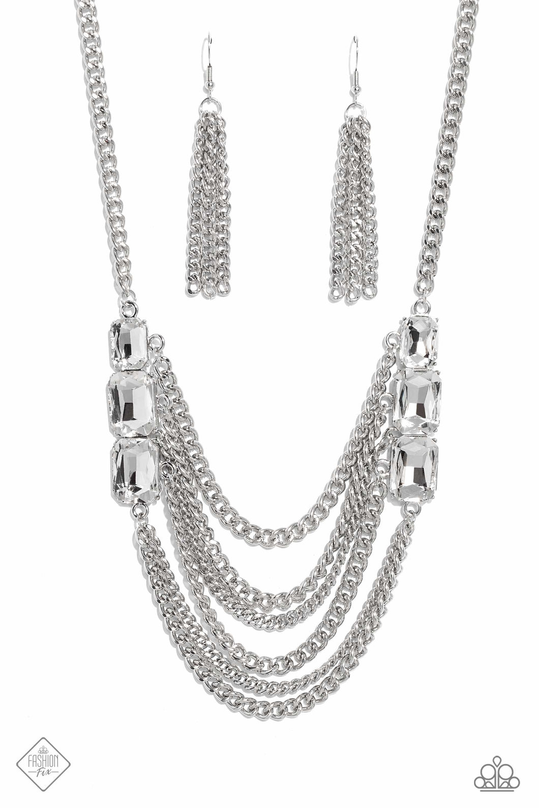 Come CHAIN or Shine - White Necklace March Fashion Fix 2023