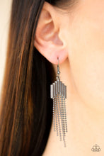 Load image into Gallery viewer, Paparazzi Earrings Radically Retro - Black
