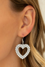 Load image into Gallery viewer, Paparazzi Earrings High School Sweethearts - White
