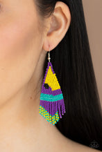Load image into Gallery viewer, Paparazzi Earrings Brightly Beaded - Purple
