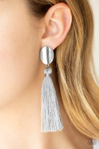 Paparazzi Earrings Va Va PLUME - Silver