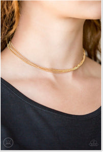 paparazzi necklace If You Dare - Gold