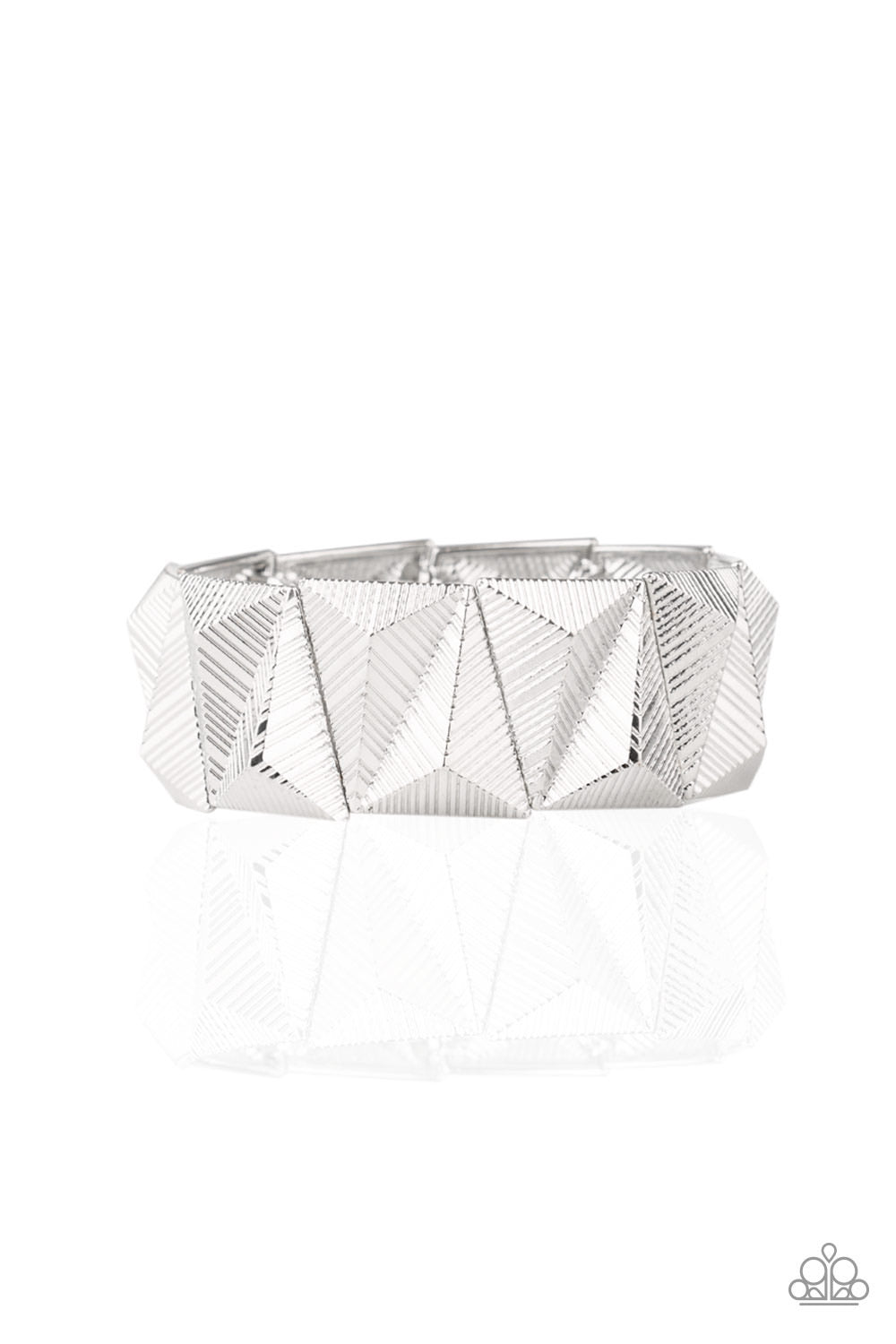 Paparazzi Bracelets Metallic Geode - Silver