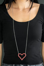 Load image into Gallery viewer, Paparazzi Necklaces Pull Some HEART-strings - Red
