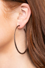 Load image into Gallery viewer, Paparazzi Earrings Curved Couture - Copper
