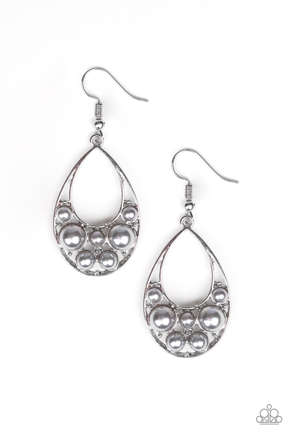 Paparazzi Earrings Pearl Pop - Silver