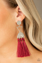 Load image into Gallery viewer, Paparazzi Earrings Tassel Trippin - Red
