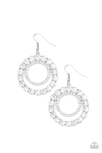 Paparazzi Earrings Spotlight Shout Out - White