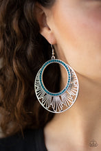 Load image into Gallery viewer, Paparazzi Earrings Mod Mood - Blue
