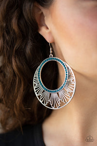 Paparazzi Earrings Mod Mood - Blue