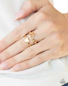 Paparazzi Rings- Heartstring Harmony - Gold Ring