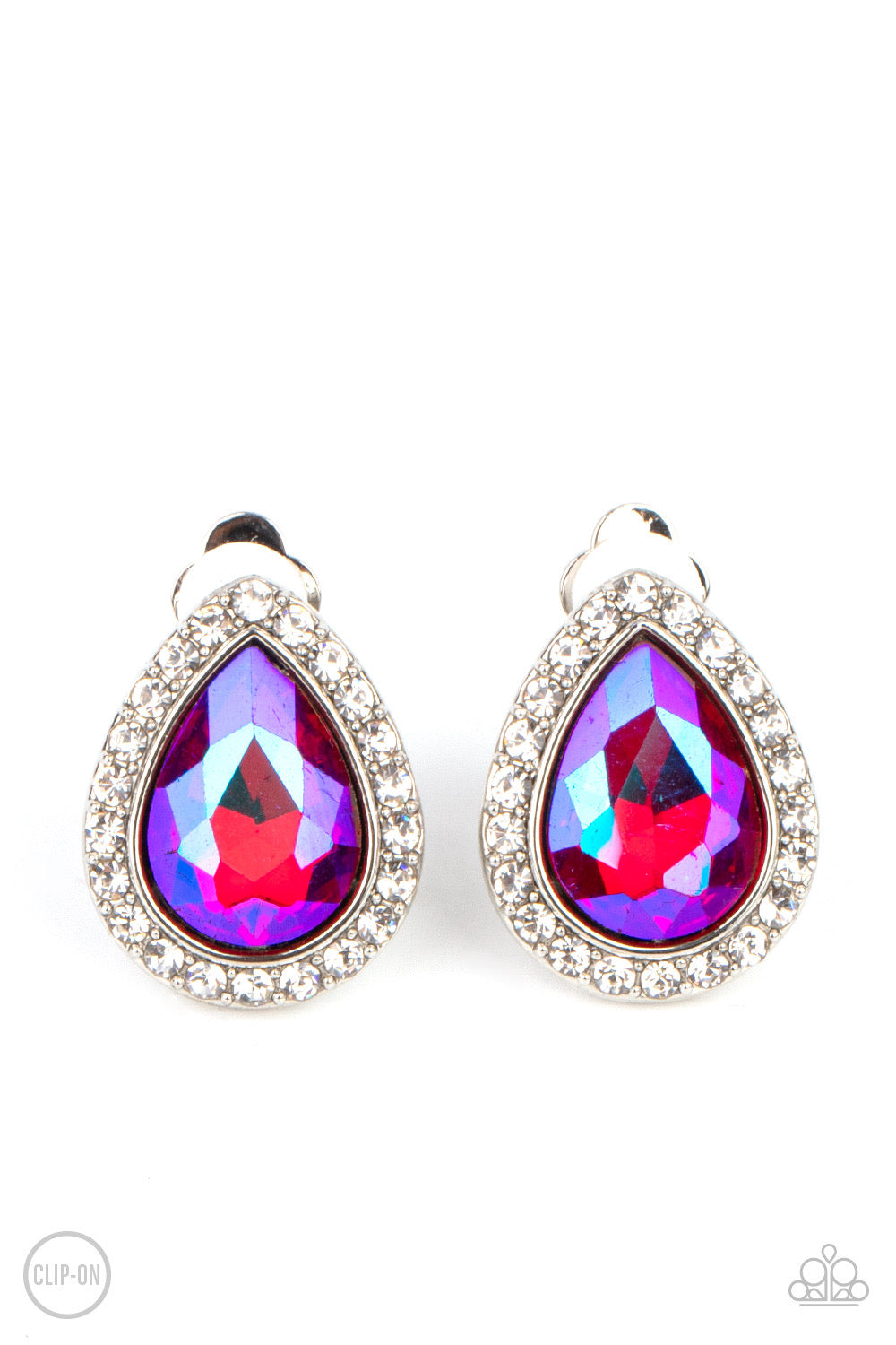 Cosmic Castles - Pink Clip-on earrings