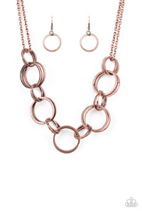 Paparazzi Necklaces Jump Into The Ring - Copper