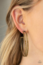 Load image into Gallery viewer, Paparazzi Earrings Double The Bling Brass
