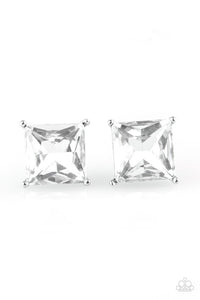 Paparazzi Earrings The Big Bang White