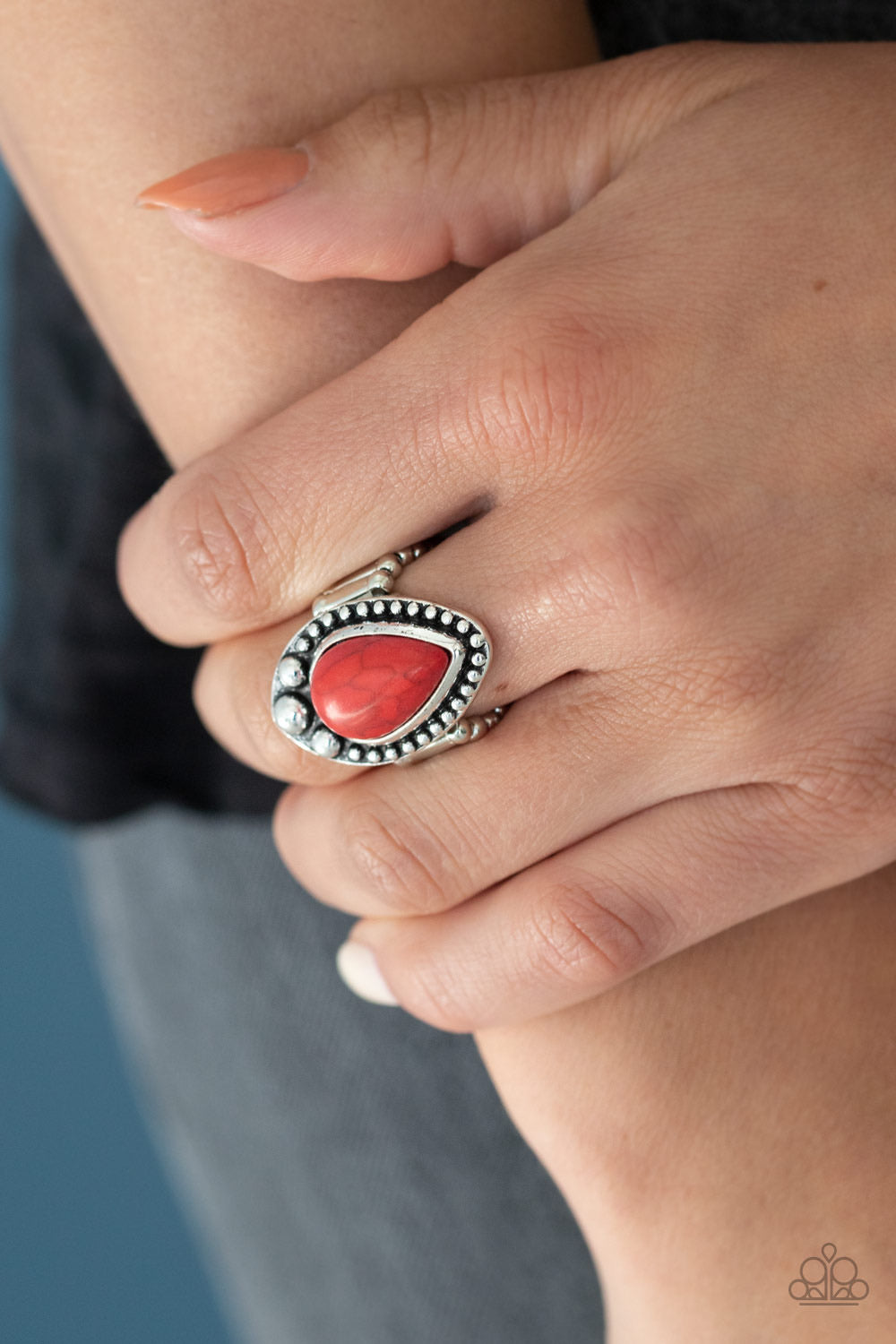 Paparazzi Rings Backroad Bauble - Red