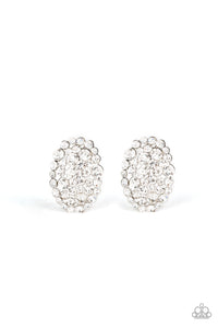 Paparazzi Earrings Daring Dazzle - White