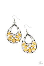 Load image into Gallery viewer, Paparazzi Earrings Dewy Dazzle Yellow
