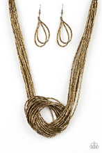 Load image into Gallery viewer, Paparazzi Necklaces Knotted Knockout - Brass
