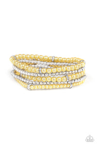 Paparazzi Bracelets Fiercely Frosted - Yellow