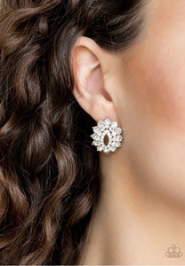 Paparazzi Earrings Brighten The Moment White