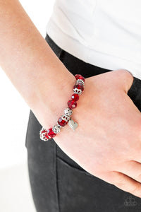 Paparazzi Bracelets Right On The Romance - Red