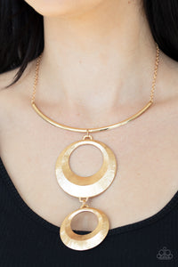 Paparazzi Necklaces Egyptian Eclipse - Gold