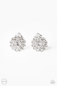 Paparazzi Earrings Glammed Out - White