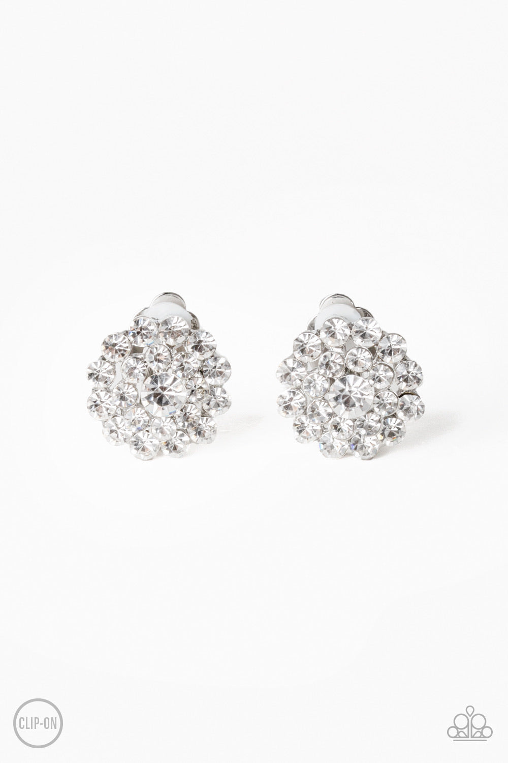 Paparazzi Earrings Glammed Out - White