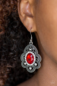 Paparazzi Earrings Reign Supreme - Red