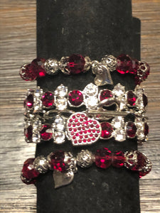 Red heart stack