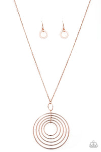 Paparazzi Necklaces Running Circles In My Mind - Rose Gold