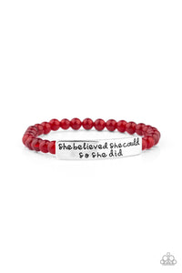 Paparazzi Bracelets So She Did - Red