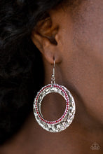 Load image into Gallery viewer, Paparazzi Earrings Cinematic Shimmer - Red
