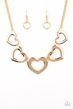 Load image into Gallery viewer, Paparazzi Necklaces Hearty Hearts - Gold
