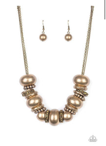 Paparazzi Necklace ~ Only The Brave - Brass