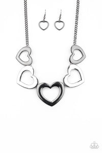 Paparazzi Necklaces Hearty Hearts - Multi