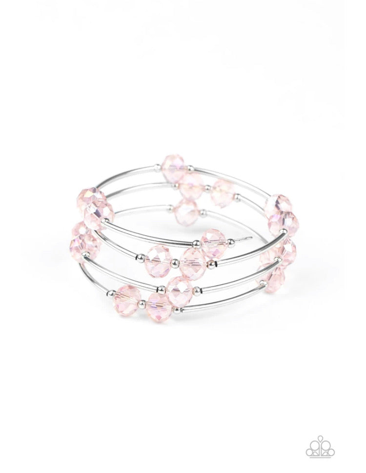 Paparazzi Bracelet ~ Dreamy Demure - Pink