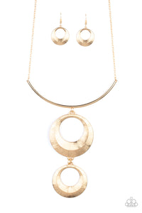 Paparazzi Necklaces Egyptian Eclipse - Gold