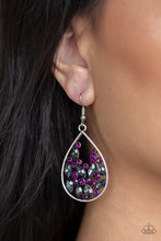 Load image into Gallery viewer, Paparazzi Earrings Cash or Crystal? - Purple
