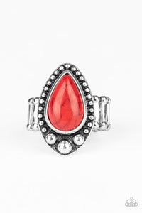 Paparazzi Rings Backroad Bauble - Red