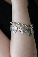 Load image into Gallery viewer, Paparazzi Bracelets Garden Hearts - White
