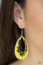 Load image into Gallery viewer, Paparazzi Earrings Compliments to the Chic Yellow
